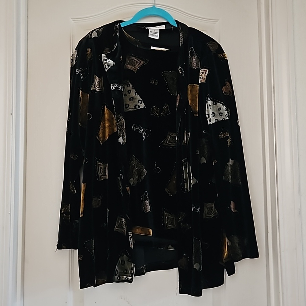 Graver Studio - Velvet Blouse and Jacket Set M
